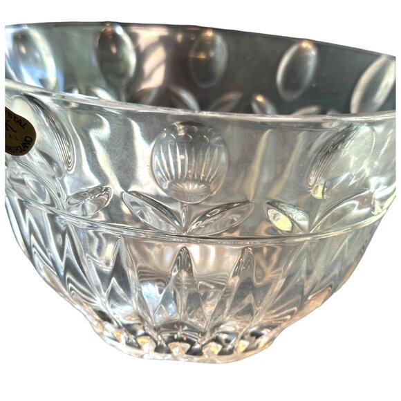 Vintage Block Crystal 24%‎ Lead Crystal handcrafted Poland Tulip Garden handled - Picture 3 of 6